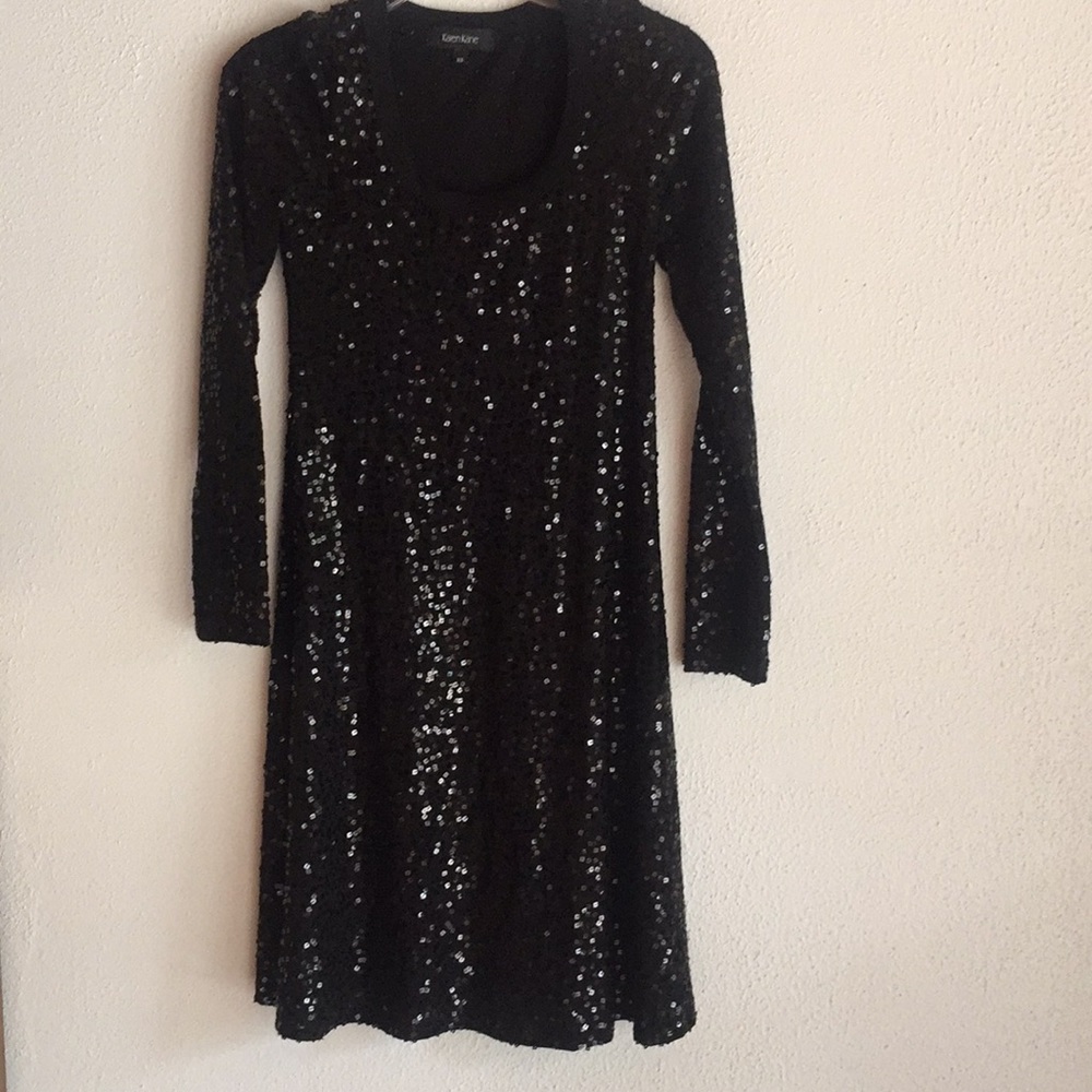 Black Squin dress from Karen Kane